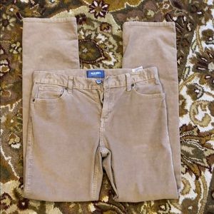 Old Navy slim straight corduroy pants.